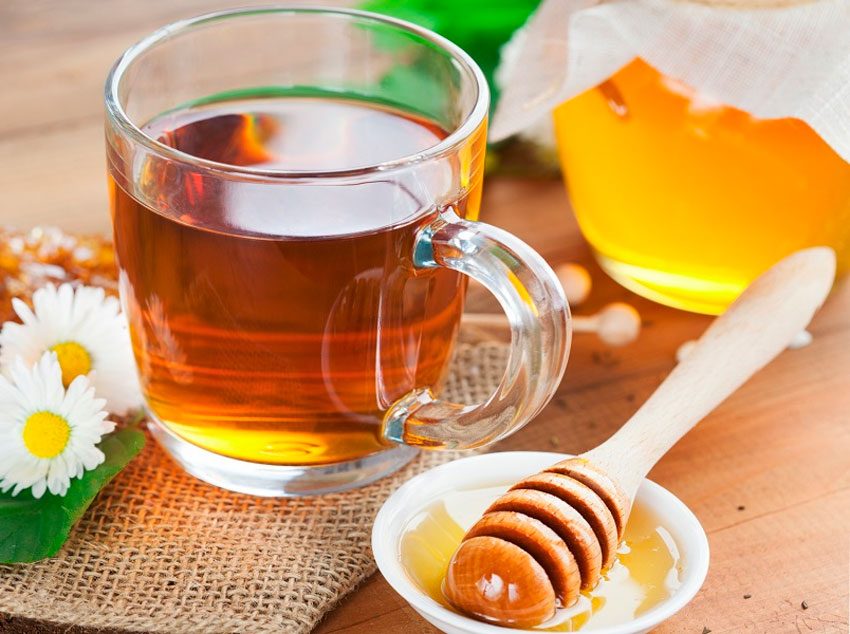 tè verde con miele